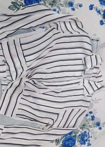 Striped Tie-Waist Top