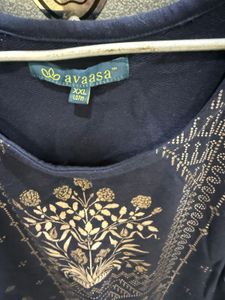 Avaasa XXL Navy Floral Print Sweatshirt