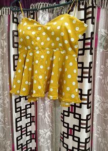 Polka Dot Peplum Top