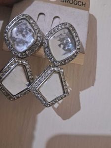 Vintage Rhinestone Cufflinks (Combo) 2 Earing