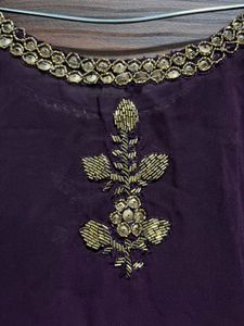 Elegant Purple Kurta Set