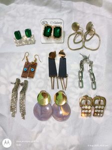 9 western earrings set combo