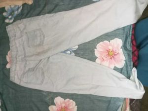 Distressed Graphic Print Jeans