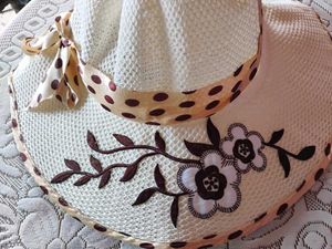 🤍💫Cream Asthetic Bow Hat 🤍