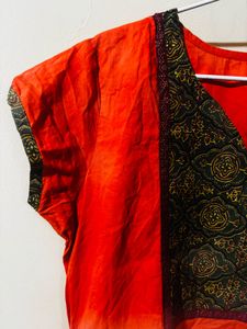 ₹120 Orange Kurta - Size: M
