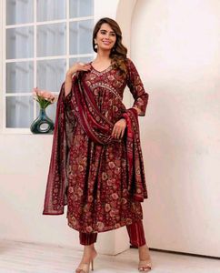 Maslin 3 Pc Kurta Set