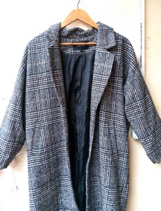 Plaid Korean Oversized Coat (Women)