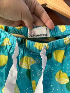 Lemon Print Pajama Shorts