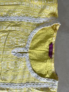 Yellow Printed Kurta