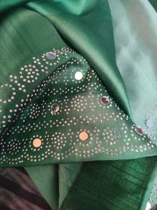 Ombre Heavy Mirror Work Saree