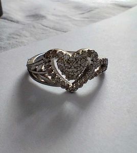 Heart-Shaped CZ Ring