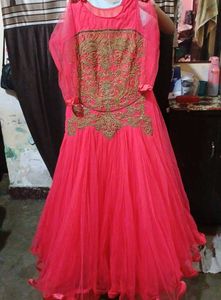 Embroidered Pink Anarkali Dress