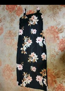 Floral Bodycon Midi Dress 🖤♥️