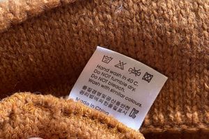 Brown Flared Knitted Winter Hat