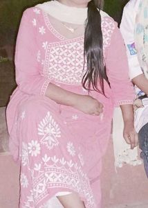 Pink Anarkali Frock