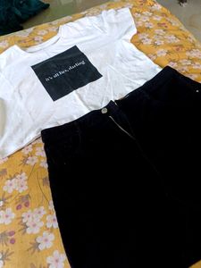 New Trendy Short Skirt And Top Combo