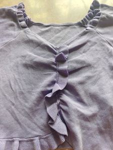 Cute Fitted Purple Crop Top