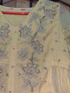 Yellow Embellished Long Gown