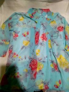 Floral Print Chiffon Blouse