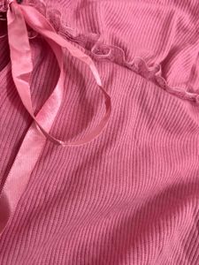 pink lace trimmed top