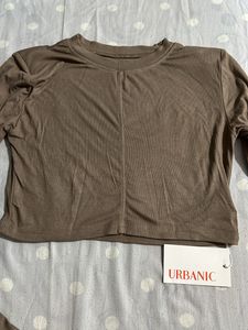 Khaki Colour Crop Top