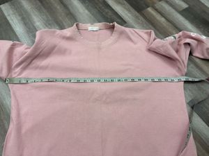 Pink Floral Embroidered Sweatshirt