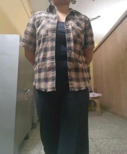 Brown Plaid Flannel Shirt