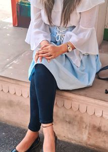 Yellow Embroidered Kurti Combo