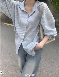 New With Tag Korean Striped Oversized Shirt