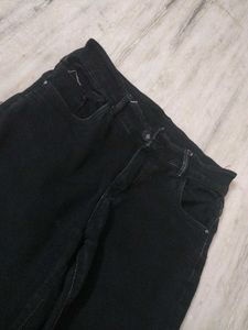 Charcoal Colour Straight Fit Pants