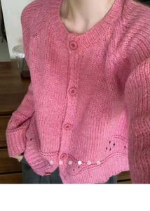 Pink Knit Cardigan- 1st Pic For Reference Look