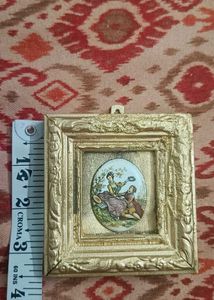 Vintage Framed Porcelain Miniature