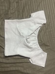 White Cropped Top