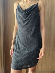 Glittery Black Bodycon Dress