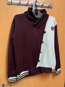 Relaxed Fit Maroon Hoodie For Men