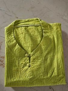 Green Cotton Kurta