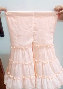Peach Colour Kids 3 Piece Sharara Set