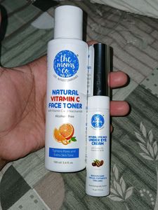 Face Toner And Under Eye Cream