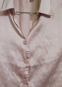 Pink Satin Shirt