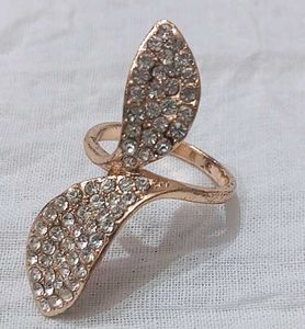 Rhinestone Butterfly Ring