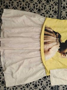 Yellow Graphic Print Top