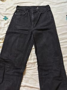 Wide Leg Black Jeans