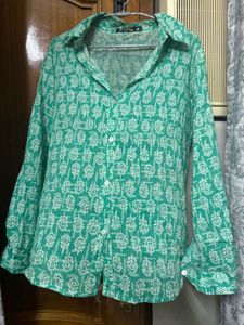 Green Printed Shirt