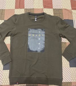 Olive Green &#39;Enjoy Today&#39; Sweatshirt