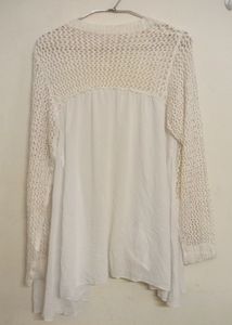 Price Drop🤑White Strug With Woolen Net Sleeves