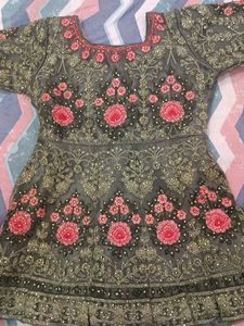 baby girl Elegant Embroidered Kurta shrara set