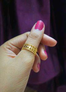3 Combo Of Anti-Tarnish Rings Trendy Gold-plated