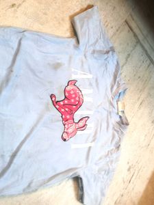 AMIRI Bunny Print Tee - Light Blue