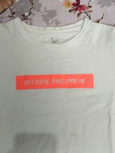 Louis Philippe White Graphic Tee