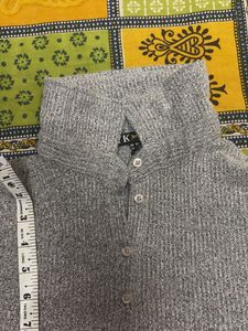 Gray Knit Sweater crop top